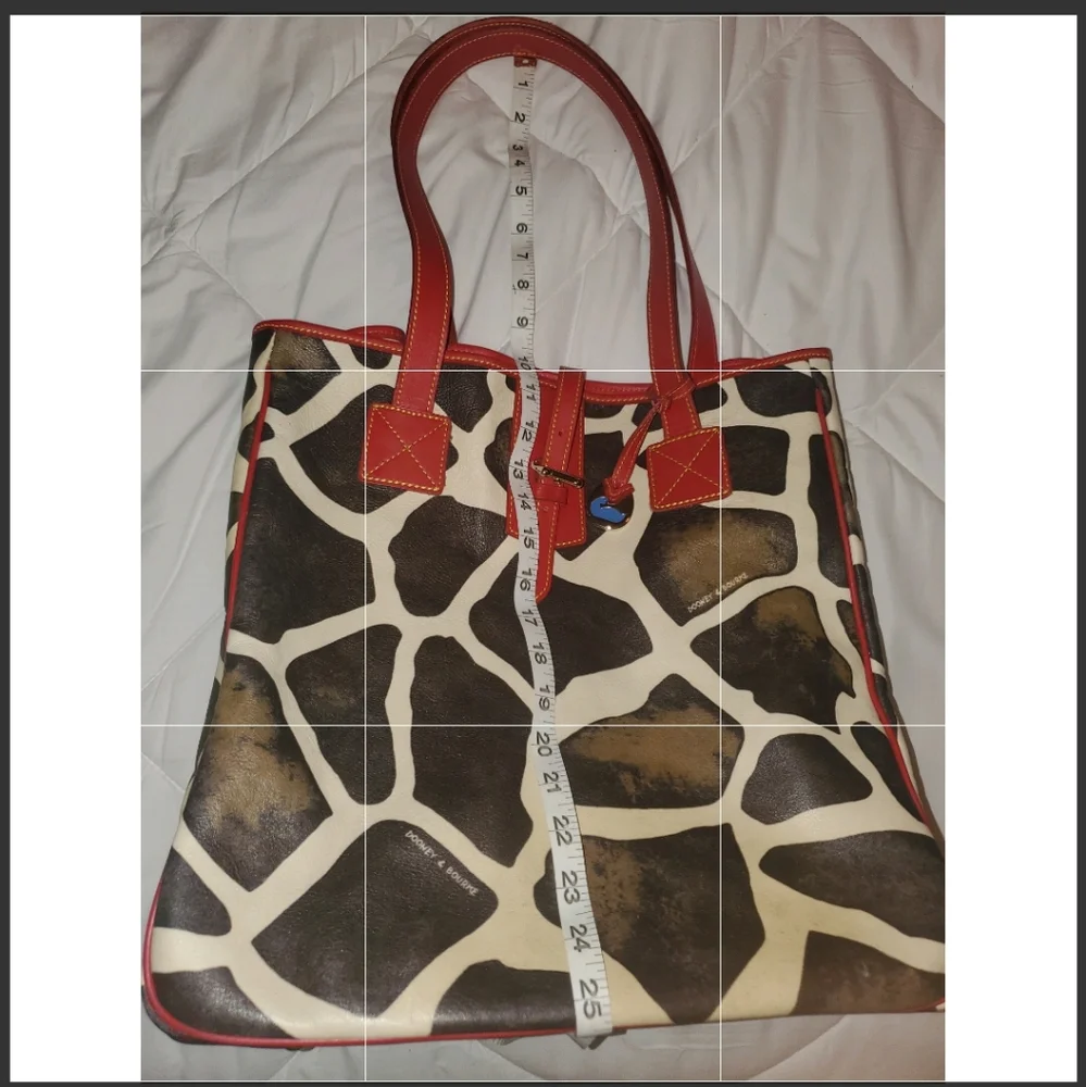 Dooney & Bourke Giraffe and Red Large Tote - Picture 12 of 14